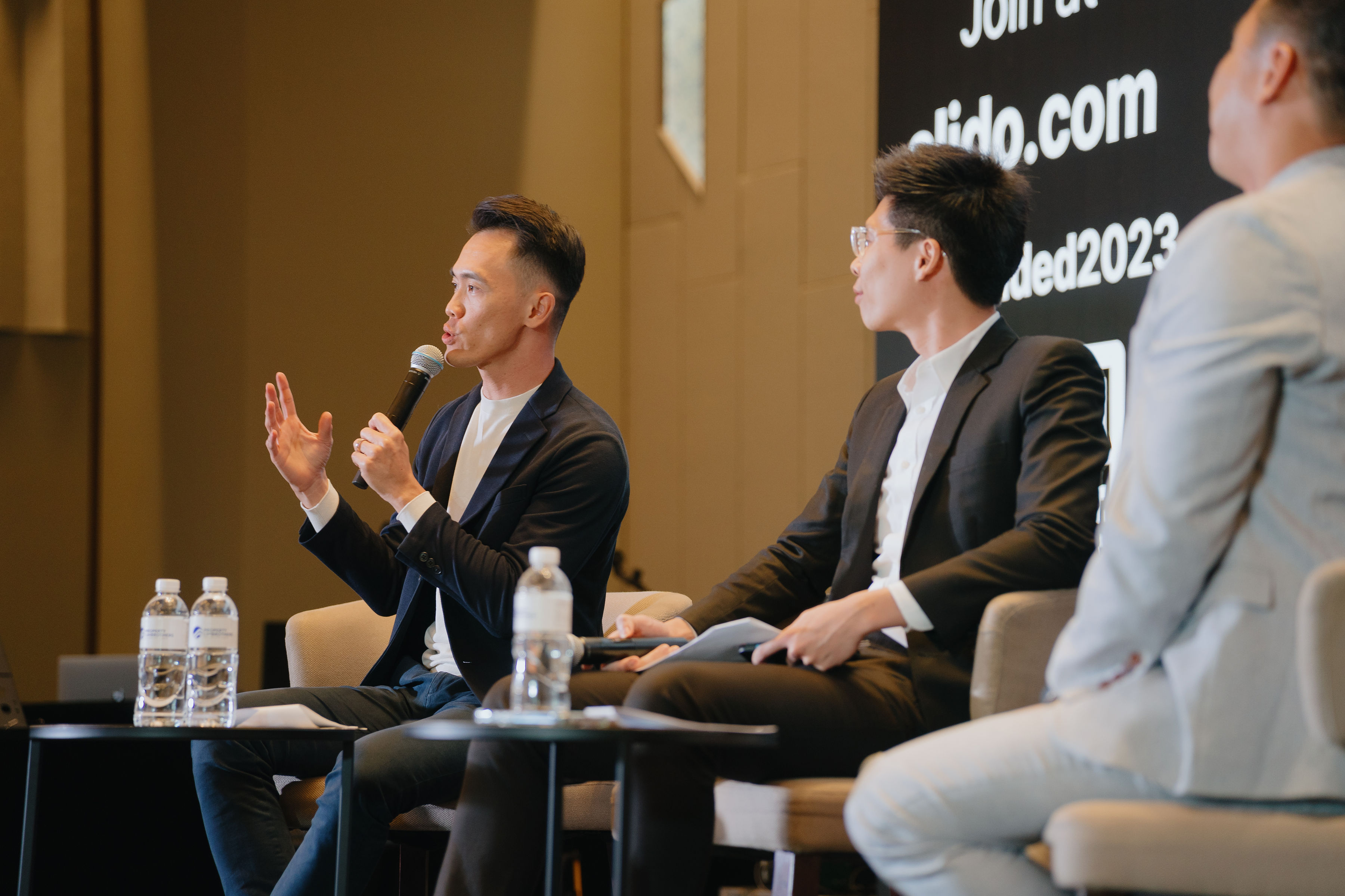 George Peng speaking on panel at Landed Convention 2023
